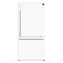 Forno 2-Piece Appliance Package - 30-Inch Slide-In Induction Range and 31-Inch Refrigerator, Right Hinge in White with Stainless Steel Handle (FBDL-014-06CAUS)