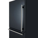 Forno 2-Piece Appliance Package - 30-Inch Slide-In Induction Range and 31-Inch Bottom Freezer Door Refrigerator in Black with Antique Brass Handle (FBDL-014-12CAUS)