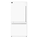 Forno 2-Piece Appliance Package - 30-Inch Slide-In Induction Range and 31-Inch Refrigerator, Left Hinge in White with Stainless Steel Handle (FBDL-014-07CAUS)