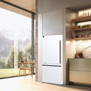 Forno 2-Piece Appliance Package - 30-Inch Slide-In Induction Range and 31-Inch Refrigerator, Left Hinge in White with Antique Brass Handle (FBDL-014-07CAUS)