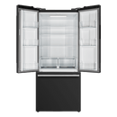 Forno Espresso Gallipoli 30-inch 17.5 cu. ft. French Door Refrigerator with Ice Maker in Black with Stainless Steel Handle (FFFFD1974-31BLK)