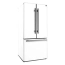 Forno Espresso Gallipoli 30-inch 17.5 cu. ft. French Door Refrigerator with Ice Maker in White with Stainless Steel Handle (FFFFD1974-31WHT)
