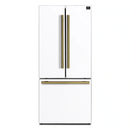 Forno 2-Piece Appliance Package - 30-Inch Induction Range and 30-Inch French Door Refrigerator in White with Antique Brass Handle (FBDL-015-10CAUS)
