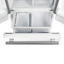 Forno 2-Piece Appliance Package - 30-Inch Slide-In Induction Range and 30-Inch French Door Refrigerator in White with Antique Brass Handle (FBDL-014-10CAUS)