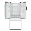 Forno Espresso Gallipoli 30-inch 17.5 cu. ft. French Door Refrigerator with Ice Maker in White with Stainless Steel Handle (FFFFD1974-31WHT)