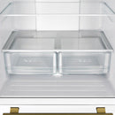 Forno 2-Piece Appliance Package - 30-Inch Slide-In Induction Range and 30-Inch French Door Refrigerator in White with Antique Brass Handle (FBDL-014-10CAUS)