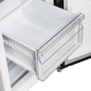 Forno Salerno 33-Inch 15.6 Cu. Ft. Counter Depth Side-by-Side Refrigerator in Black with Antique Brass Handle (FFRBI1805-33BLK)