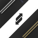 Forno Salerno 33-Inch 15.6 Cu. Ft. Counter Depth Side-by-Side Refrigerator in Black with Antique Brass Handle (FFRBI1805-33BLK)