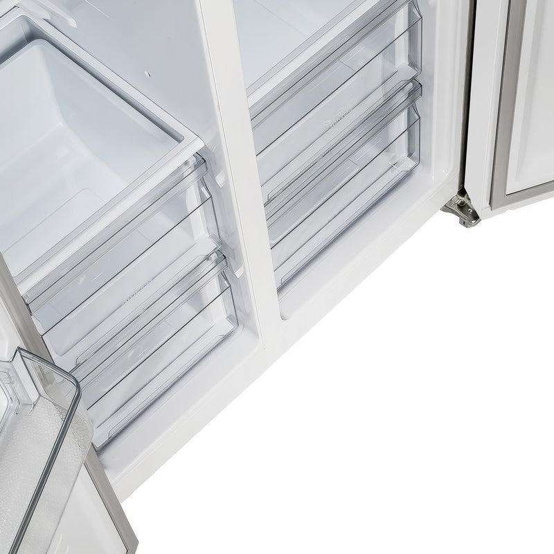 Forno Espresso 3-Piece Appliance Package - 30-Inch Electric Range with 5.0 Cu.Ft. Electric Oven, Built-In Refrigerator, and Under Cabinet Range Hood in White with Stainless Steel Trim