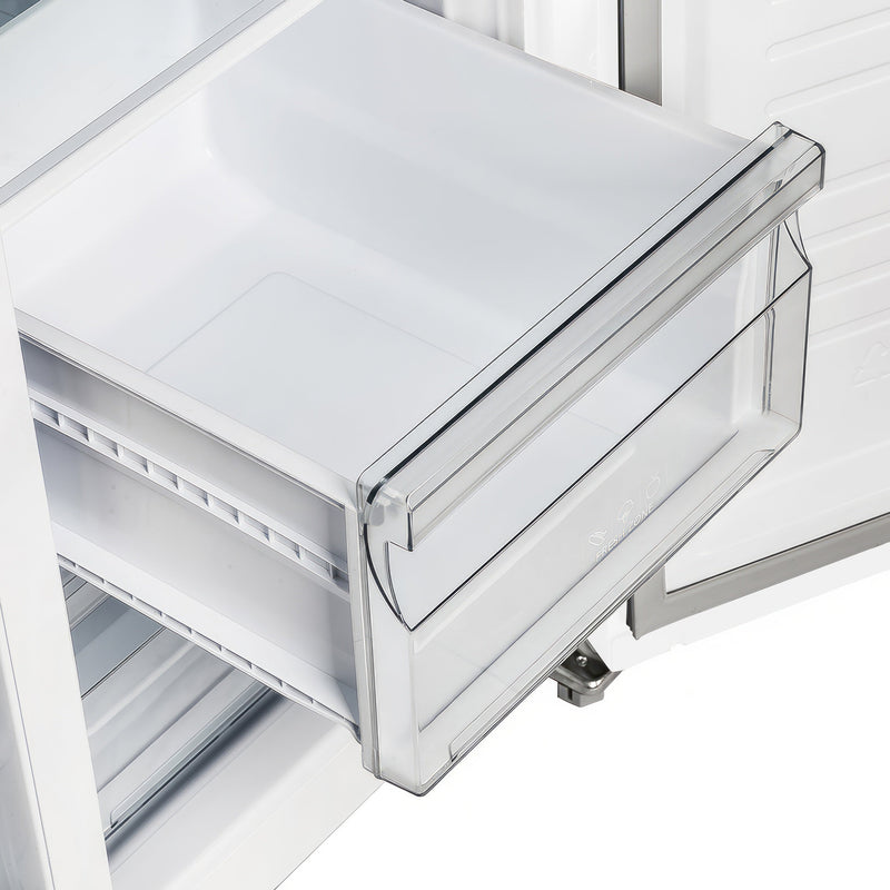 Forno Espresso 3-Piece Appliance Package - 30-Inch Electric Range with 5.0 Cu.Ft. Electric Oven, Built-In Refrigerator, and Under Cabinet Range Hood in White with Stainless Steel Trim