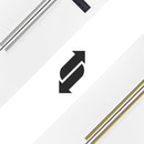 Forno Salerno 33-Inch 15.6 Cu. Ft. Counter Depth Side-by-Side Refrigerator in White with Antique Brass Handle (FFRBI1805-33WHT)