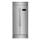 Forno Salerno 33-Inch 15.6 cu.ft Built-in Refrigerator with Modern Decorative Grille in Stainless Steel (FFRBI1805-37MG)