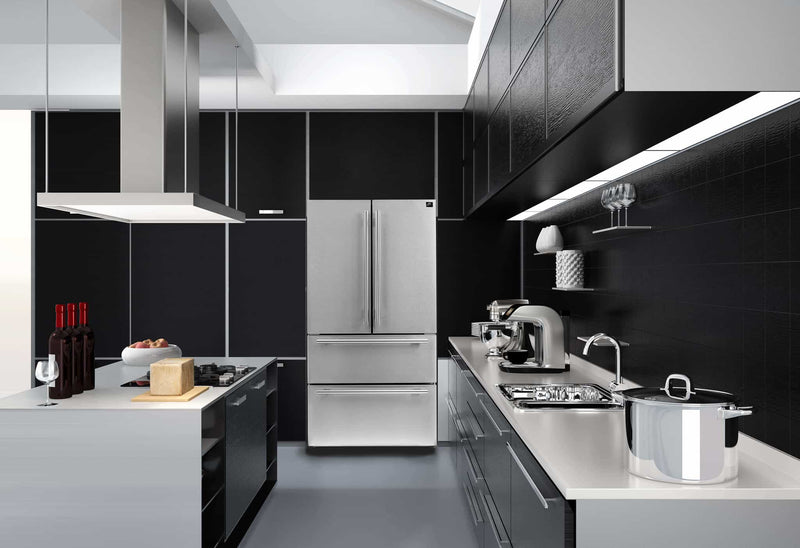 Forno 5-Piece Appliance Package - 30-Inch Induction Range, Under Cabinet Range Hood, Refrigerator, Dishwasher, and 30-Inch Microwave Oven in Stainless Steel