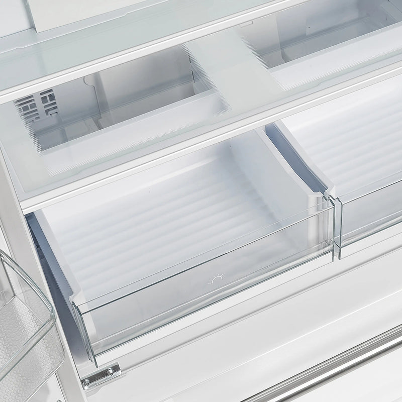 Forno 5-Piece Appliance Package - 30-Inch Inducton Range, Under Cabinet Range Hood, Refrigerator, Dishwasher, and 24-Inch Microwave Oven in White with Antique Brass Trim