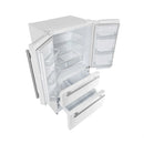 Forno 5-Piece Appliance Package - 48-Inch Gas Range, Wall Mount Range Hood, 36-Inch Refrigerator, Dishwasher, and 24-Inch Microwave Drawer in White with Antique Brass Handle