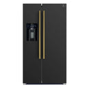 Forno 2-Piece Appliance Package - 30-Inch Induction Range and 36-Inch Side by Side Refrigerator with Water Dispenser in Black with Antique Brass Handle (FBDL-015-14CAUS)