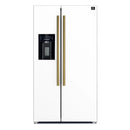 Forno 2-Piece Appliance Package - 30-Inch Slide-In Induction Range and 36-Inch Side by Side Refrigerator with Water Dispenser in White with Antique Brass Handle (FBDL-014-09CAUS)