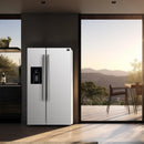 Forno 2-Piece Appliance Package - 30-Inch Slide-In Induction Range and 36-Inch Side by Side Refrigerator with Water Dispenser in White with Antique Brass Handle (FBDL-014-09CAUS)