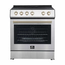Forno 3-Piece Appliance Package - 30-Inch Electric Range, 31-Inch Refrigerator and Dishwasher in Stainless Steel (FBDL-011-01CA)