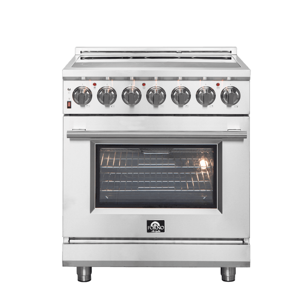 Forno Massimo 30-Inch Freestanding French Door Electric Range in Stainless Steel (FFSEL6020-30)