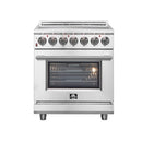 Forno 2-Piece Appliance Package - 30-Inch Electric Range and 36-Inch French Door Refrigerator in Stainless Steel (FBDL-013-03CAUS)