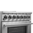 Forno 2-Piece Appliance Package - 30-Inch Electric Range and 36-Inch Side by Side Refrigerator with Water Dispenser in Stainless Steel (FBDL-013-04CAUS)