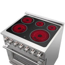 Forno 2-Piece Appliance Package - 30-Inch Electric Range and 31-Inch Refrigerator, Left Hinge in Stainless Steel (FBDL-013-02CAUS)