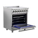 Forno 2-Piece Appliance Package - 30-Inch Electric Range and 31-Inch Refrigerator, Left Hinge in Stainless Steel (FBDL-013-02CAUS)