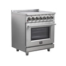 Forno 2-Piece Appliance Package - 30-Inch Electric Range and 30-Inch French Door Refrigerator in Stainless Steel (FBDL-013-05CAUS)
