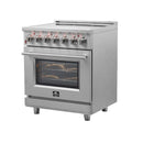 Forno 2-Piece Appliance Package - 30-Inch Electric Range and 31-Inch Refrigerator, Left Hinge in Stainless Steel (FBDL-013-02CAUS)