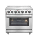 Forno 2-Piece Appliance Package - 36-Inch Electric Range and 36-Inch Side by Side Refrigerator with Water Dispenser in Stainless Steel (FBDL-013-09CAUS)