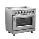 Forno 2-Piece Appliance Package - 36-Inch Electric Range and 31-Inch Refrigerator, Left Hinge in Stainless Steel (FBDL-013-07CAUS)