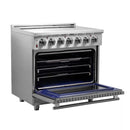Forno 2-Piece Appliance Package - 36-Inch Electric Range and 31-Inch Refrigerator, Left Hinge in Stainless Steel (FBDL-013-07CAUS)