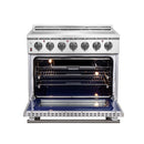 Forno 2-Piece Appliance Package - 36-Inch Electric Range and 31-Inch Refrigerator, Left Hinge in Stainless Steel (FBDL-013-07CAUS)