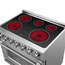 Forno 2-Piece Appliance Package - 36-Inch Electric Range and 31-Inch Refrigerator, Left Hinge in Stainless Steel (FBDL-013-07CAUS)