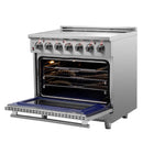 Forno 2-Piece Appliance Package - 36-Inch Electric Range and 31-Inch Refrigerator, Left Hinge in Stainless Steel (FBDL-013-07CAUS)