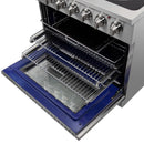 Forno 2-Piece Appliance Package - 36-Inch Electric Range and 31-Inch Refrigerator, Right Hinge in Stainless Steel (FBDL-013-06CAUS)