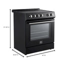 Forno 2-Piece Appliance Package - 30-Inch Slide-In Induction Range and 36-Inch Side by Side Refrigerator with Water Dispenser in Black with Stainless Steel Handle (FBDL-014-14CAUS)