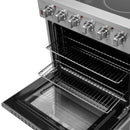 Forno 4-Piece Appliance Package - 30-Inch Electric Range, Pro-Style Refrigerator, Dishwasher, and 24-Inch Microwave Oven in Stainless Steel