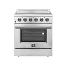Forno 3-Piece Appliance Package - 30-Inch Electric Range, Pro-Style Refrigerator, and Dishwasher in Stainless Steel