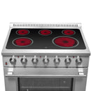 Forno 5-Piece Appliance Package - 36-Inch Electric Range, Wall Mount Range Hood, Pro-Style Refrigerator, Dishwasher, and 24-Inch Microwave Drawer in Stainless Steel