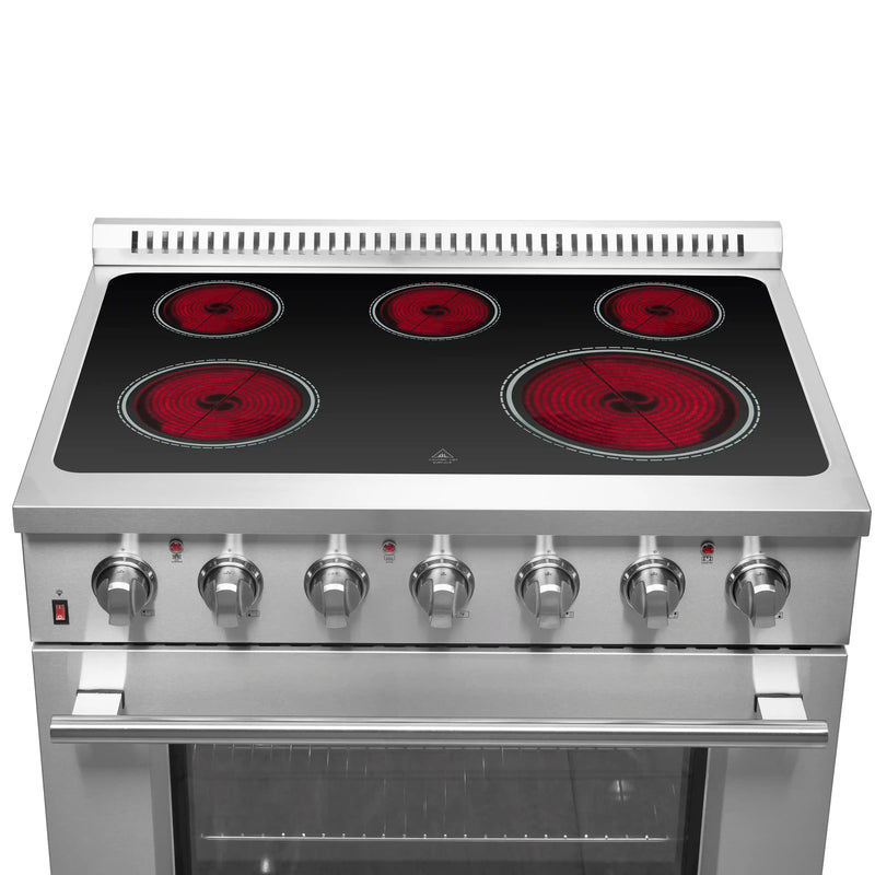 Forno Galiano 36-Inch Electric Range with Convection Oven in Stainless Steel (FFSEL6083-36)
