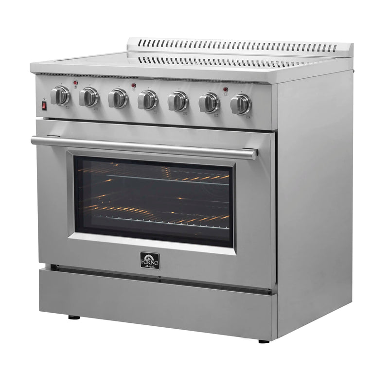 Forno Galiano 36-Inch Electric Range with Convection Oven in Stainless Steel (FFSEL6083-36)