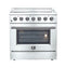 Forno Galiano 36-Inch Electric Range with Convection Oven in Stainless Steel (FFSEL6083-36)