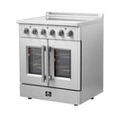 Forno Galiano 30-Inch French Door Electric Range with Convection Oven in Stainless Steel (FFSEL6917-30)