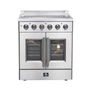 Forno Galiano 30-Inch French Door Electric Range with Convection Oven in Stainless Steel (FFSEL6917-30)