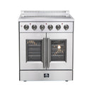 Forno Galiano 30-Inch French Door Electric Range with Convection Oven in Stainless Steel (FFSEL6917-30)