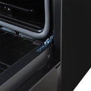 Forno 5-Piece Appliance Package - 30-Inch Gas Range, Under Cabinet Range Hood, Refrigerator, Dishwasher, and  30-Inch Microwave Oven in Black with Antique Brass Trim