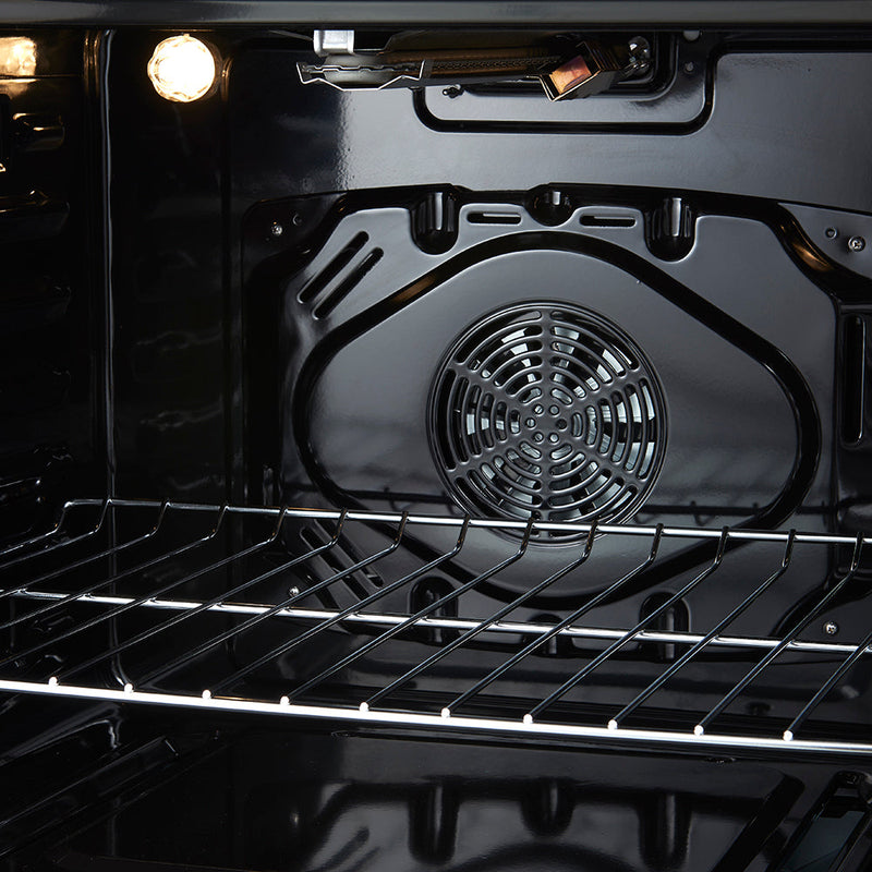 Forno 5-Piece Appliance Package - 30-Inch Gas Range, Under Cabinet Range Hood,  French Door Refrigerator, Dishwasher, and  Microwave Drawer in Black with Antique Brass Trim
