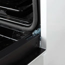 Forno 4-Piece Appliance Package - 30-Inch Espresso Gas Range , Wall Mount Range Hood, 36-Inch French Door Refrigerator, and Dishwasher in White with Antique Brass Handle